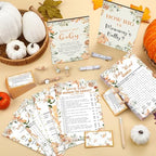 Funnymoom 426 Pcs Pumpkin Baby Shower Games Set, 8 Games Include Bingo - Image 2