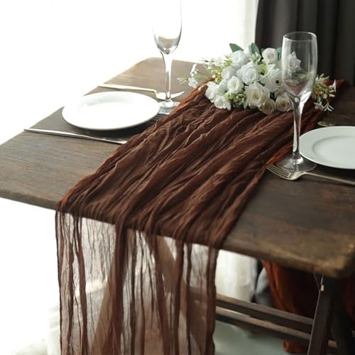 12Pack Brown Cheesecloth Table Runner 20x120 inch Gauze Table Runner - Image 3