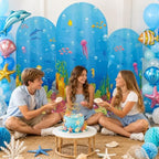 3Pcs Under the Sea Arch Backdrop Covers Ocean Animal Party Decorations - Image 7