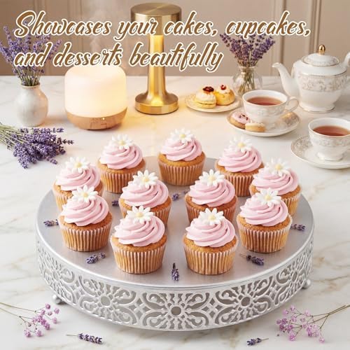Wenqik 16 Inch Cake Stand Round Metal Cupcake - Image 5