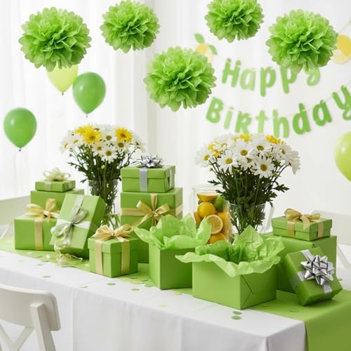 500 Sheets Lime Green Tissue Paper Bulk 15x20 Inch for Christmas Gift Bags - Image 3