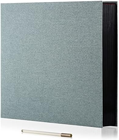 Large Photo Album Self Adhesive for 4x6 8x10 Magnetic Scrapbook Album DIY 60 Black Sticky Pages Linen Cover Photo Album(Green) by HoneyTolly