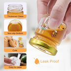 BGraceyy 126 Pcs 1.5 oz Mini Round Glass Honey Jars with Dippers, Gold Lids, Bee Stickers, Bee Charms, Gift Bags & Jute– Empty Small Honey Jars for Party Favors Bulk, Ideal for Baby Showers ＆ Weddings - Image 2