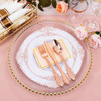 Hioasis 350 Pcs Rose Gold Plates for Party - Image 5