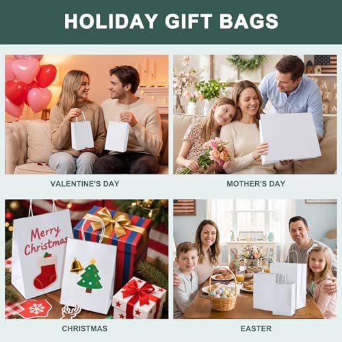 METRONIC White Paper Gift Bags 5.25 x 3.75 x 8 Inch 500 Pack - Image 7