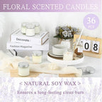 36 Pcs 4 Oz Mason Jar Candles, Lavender Scented Soy Candles Bulk Set for Stress Relief and Relaxation, Great Favors for Wedding, Christmas, Housewarming Gifts (Silver, Lavender, 36) - Image 3