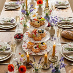 Lallisa Wildflower 3 Tier Ceramic Dessert Stand for Cupcakes - Image 5