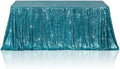 Poise3EHome Teal Sequin Tablecloth 60×120 Inch Rectangle Sparkly Fabric Table Cloth for Baby Shower Birthday Party Wedding Christmas Holiday Decoration by Poise3EHome