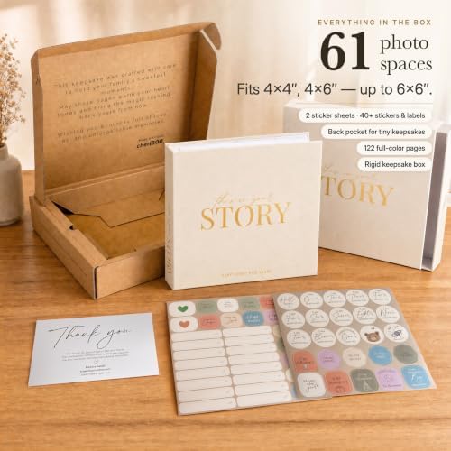 Baby Memory Book from Pregnancy to Age 5, Baby Book Keepsake, Natural - Image 2