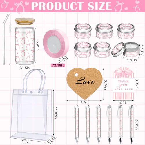 MotiMind 6 Sets Pink Bow Baby Shower Prizes for Winners Guest Game - Image 3