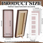 Lineshading 2 Pcs Walnut Wood Photo Strip Frame 12×4 in Photo Booth Frames - Image 3