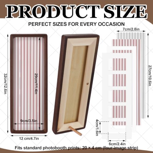 Lineshading 2 Pcs Walnut Wood Photo Strip Frame 12×4 in Photo Booth Frames - Image 3