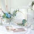 OurWarm Acrylic Wedding Card Box with Lock, DIY Gift Card Box for Wedding Reception with Slot, Clear Wedding Envelope Money Card Box for Party Graduation Baby Shower Birthday Decorations by OurWarm
