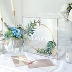 OurWarm Acrylic Wedding Card Box with Lock, DIY Gift Card Box for Wedding Reception with Slot, Clear Wedding Envelope Money Card Box for Party Graduation Baby Shower Birthday Decorations by OurWarm