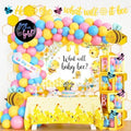 Party Inspo What Will It Bee Gender Reveal Decorations, Bee Gender Reveal Decorations, Bumble Bee He or She What Will Baby Bee Decorations Backdrop Balloon Banner Tablecloth Cake Cupcake Topper Box by Unknown
