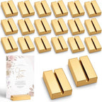Vicenpal Table Number Holders Acrylic Stands, Rectangle, Gold, 20 Pcs by Vicenpal