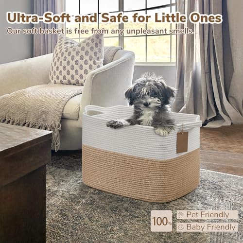 Goodpick 50L Large Woven Rope Storage Basket for Organizing, Jute - Image 5