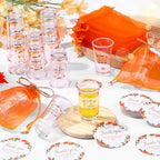 Funnymoom 50 Sets Little Cutie Baby Shower Party Favors Little Cutie is On Her Way Acrylic Clear Shot Glasses with Thank You Cards and Gift Bags Orange Theme Birthday Tangerine Party Supplies - Image 6