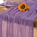DeZerlor Purple Cheesecloth Table Runner 1 Pack Summer Boho Runner by DeZerlor