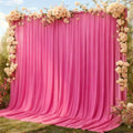 20x12ft Hot Pink Backdrop Curtain Panels for Parties - Wrinkle Free Polyester Photo Curtain Backdrop Wedding Back Drop Fabric Drapes for Party Decorations Background for Photography by WishCare
