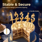 2026 New Cute Number Birthday Candle Holder Set, Reusable Gold 3D Printed Number Topper, Adjustable 0-9 Stand for Parties & Anniversaries.，Gold/0-9 Two Sets - Image 4