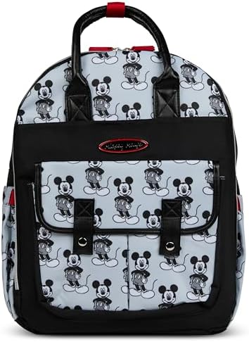 Disney Diaper Bag Backpack with Changing Pad Mickey Mouse – 16” Nylon Baby Bag for Parents, Insulated Bottle Holders, Multiple Storage Pockets - Image 2