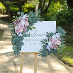 Artificial Dusty Rose Wedding Arch Flower Floral Swags Set of 2 - Image 2