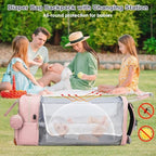 JSTPRO Large Diaper Bag Backpack with Changing Station, Pink - Image 6