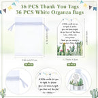 Mtlee 36 Sets Baby Shower Favors for Guest, Succulent Candle Bulk, Cactus - Image 4