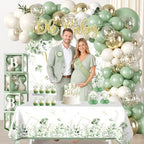 138Pcs Sage Green Baby Shower, Oh Baby Balloon Garland Arch Kit - Image 6