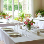 Fitable 8 Pack White Table Cloths 90x132 Inch for 6 Foot Rectangle Tables - Image 2