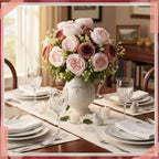 Geosar 24 Bundles Artificial Peonies Flowers,Dusty Rose - Image 4