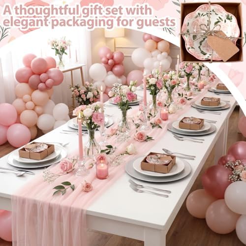SiliFine 12 Pcs Rose Party Favors for Guests Small Ceramic Bowl Bulk - Image 5