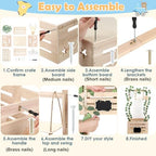 Wooden Baby Shower Crate Closet with Adjustable Handle & Garland, Large Personalized Baby Shower Basket Clothes Hangers Rack Storage Box, Pregnancy Gifts for New Parents Newborn Boy Girl - Image 3