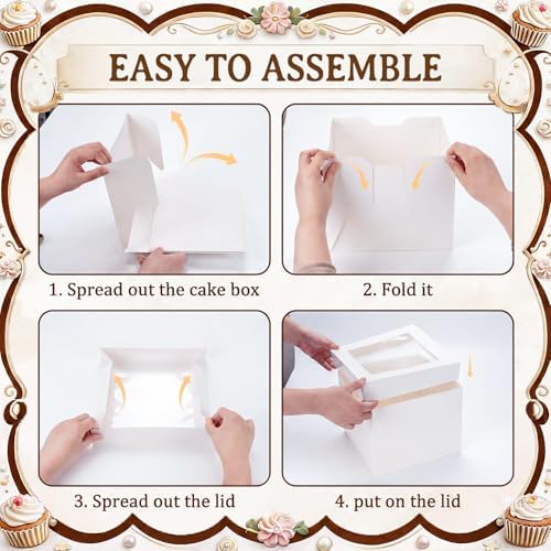 Arttown 30 Pack Cake Boxes 10 Inch Tall Multi-Layer White - Image 6