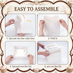 Arttown 48 Pack Cake Boxes 10 Inch Tall Multi-Layer White - Image 6