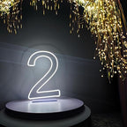 LED Neon Signs Number 2 Birthdays Decor Neon Lights Party USB Plus Battery Case Light up your baby's birthday with our Neon Number Two Sign (Number 2) - Image 2