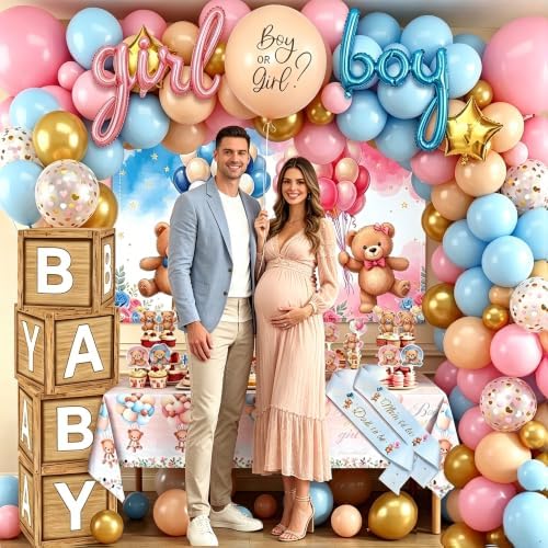 Gender Reveal Decorations He or She Boy or Girl Baby Shower Party Supplies - Image 5