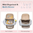 mommore Diaper Bag Backpack, Stylish Mini Baby Bag with Changing Pad - Image 4