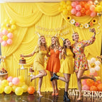 10x10 Yellow Backdrop Curtain for Parties Wrinkle Free Lemon Yellow Photo Curtains Backdrop Drapes Fabric Decoration for Birthday Party Wedding Baby Shower 5ft x 10ft,2 Panels - Image 4