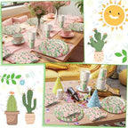 Hsei 250 Pcs Cactus Mexican Plates Napkins Cups Party Supplies Serves 50 - Image 4