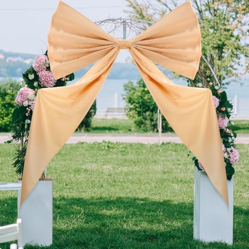 Wavwavw Giant Bow Big Wall Decor, Champagne, Polyester, Weeding - Image 6
