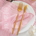 50 Pack Cheesecloth Napkins 20"x20" Blush Pink Gauze Boho Napkins - Image 4