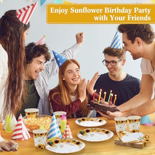 Funnymoom 400 Pcs Sunflower Party Supplies for 50 Guests - Image 4