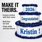 Anderson's White & Blue Personalized Pop-Out Cake, Life-Size Surprise Prop for Graduation, Retirement, Birthday, Engagement, Corporate Events – Custom Name, DIY Kit, Photo-Ready Reveal - Image 2