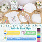 201 Pcs Baby Shower Set Baby Shower Game Sign Baby Bib Bodysuit White Baby Bib Newborn Bodysuit Baby Shower White Decorating Kit(Green) - Image 3