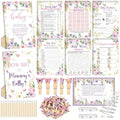 Funnymoom 426 Pcs Girl Baby Shower Games Set, 8 Games Pink Purple by Funnymoom