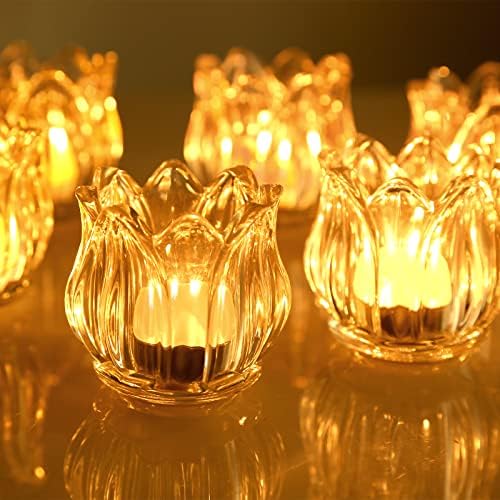 GOLDEAL 24Pcs Votive Candle Holders,Clear Thick Glass Tea Light Candle Holder Bulk,Tealight Candle Jars for Wedding Table Decor,Party Supplies,Bridal Shower,Baby Shower,Tables Centerpieces - Image 3