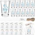 Pickmesh 50 Sets Baby Shower Gifts for Guest, Acrylic Shot Glasses with Thank You Tag Organza Bag Twine, Boy Girl Gender Reveal Party Favors for Guest Baby Shower Return Gift (it's a Boy, Blue) by Pickmesh