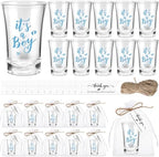 Pickmesh 50 Sets Baby Shower Gifts for Guest, Acrylic Shot Glasses with Thank You Tag Organza Bag Twine, Boy Girl Gender Reveal Party Favors for Guest Baby Shower Return Gift (it's a Boy, Blue) by Pickmesh